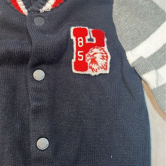 Tommy Hilfiger Blue and Gray Varsity Sweater/cardigan - Picture 3 of 5